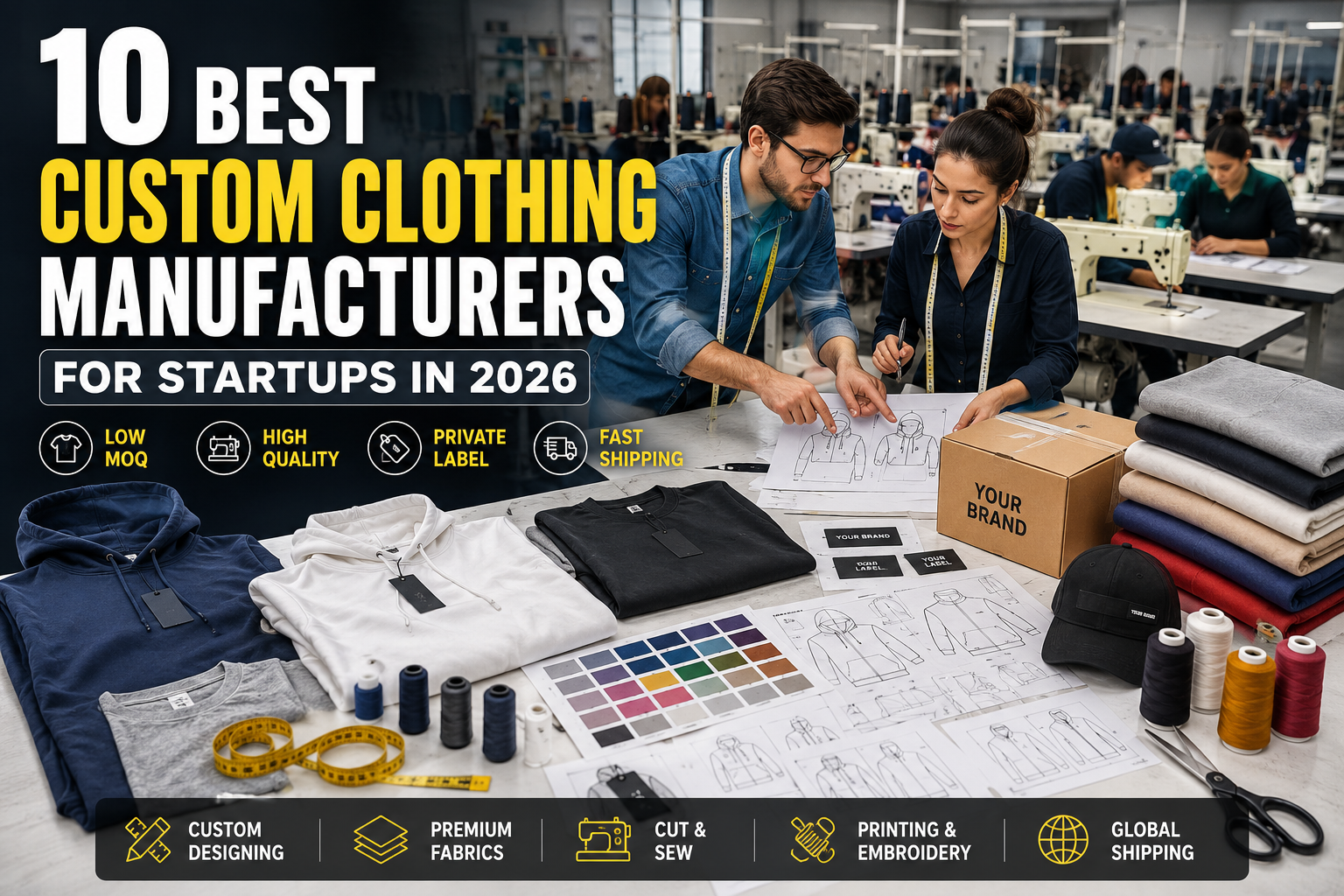 10 Best Custom Clothing Manufacturers for Startups in 2026
